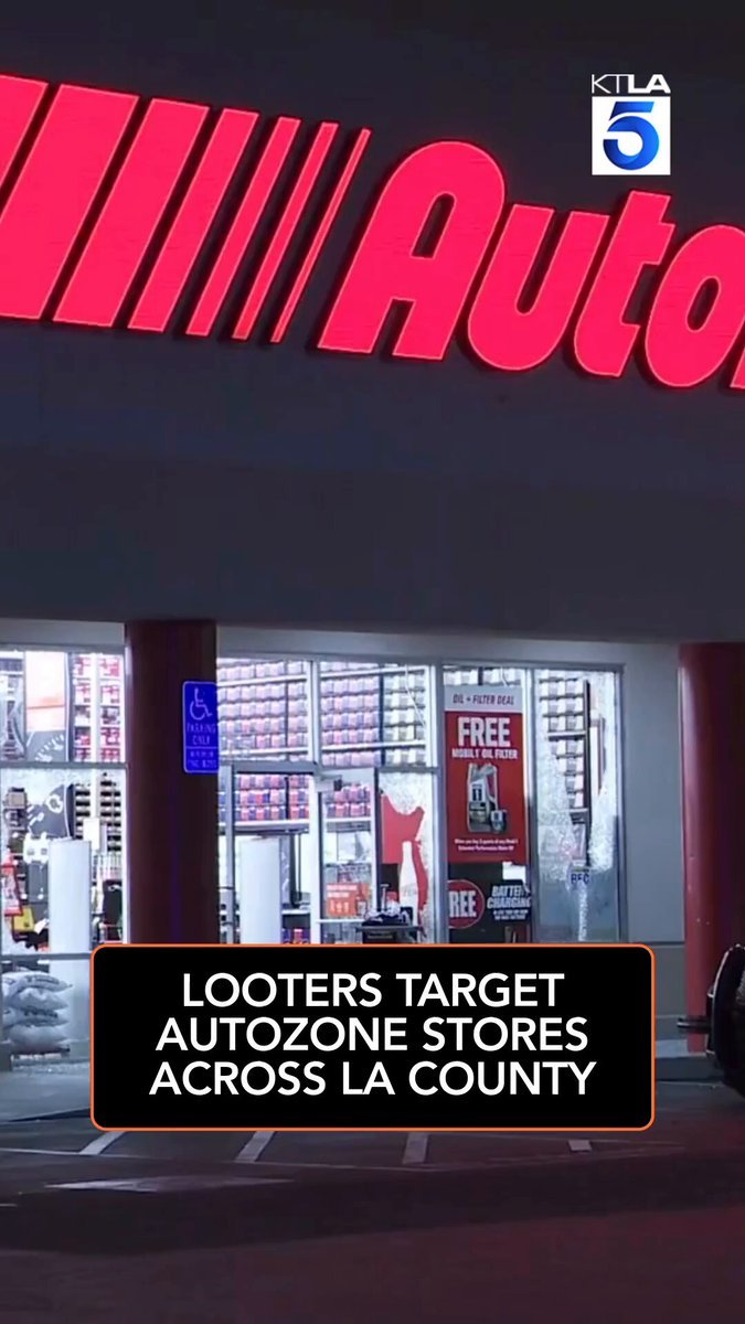 Les magasins AutoZone du comté de Los Angeles ont été la cible de pilleurs pour la troisième journée…