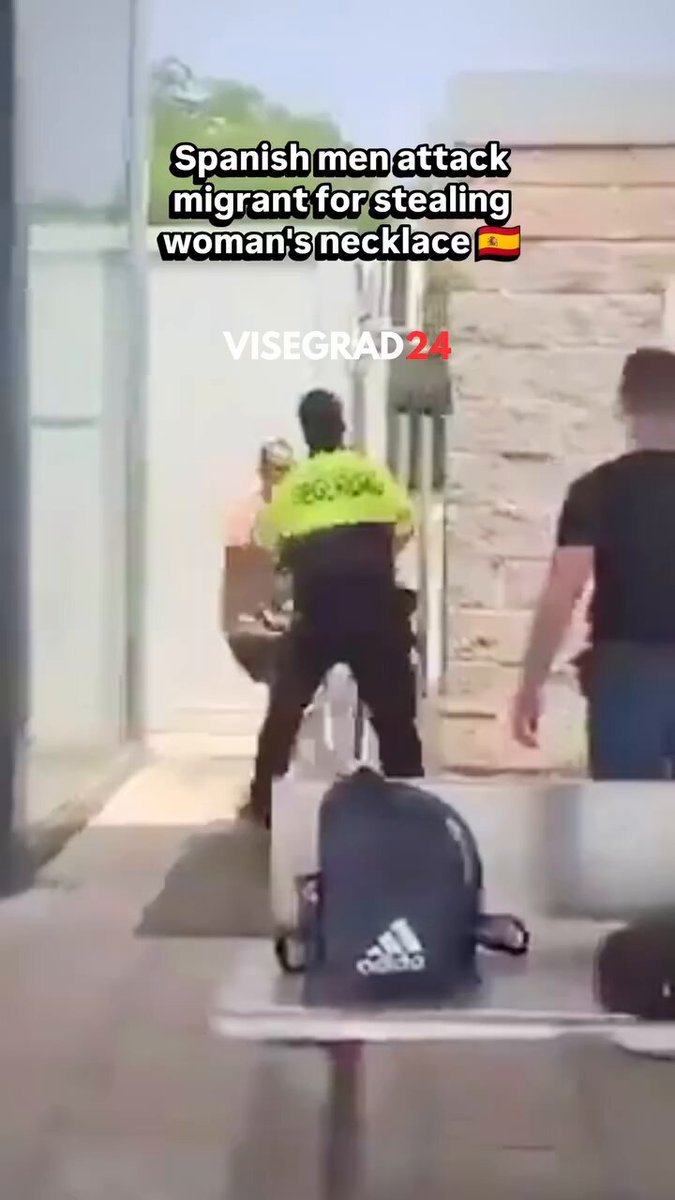 🇪🇸 Un groupe d'hommes espagnols a attrapé et tabassé un migrant nord-africain qui aurait arraché le…