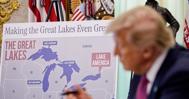 Le président Trump change le nom du lac Ontario en « Lake America »