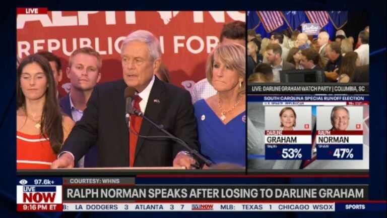 MAINTENANT - Ralph ​Norman, perd contre Darline Graham et dans son discours de concession, il dit qu'il ne…
