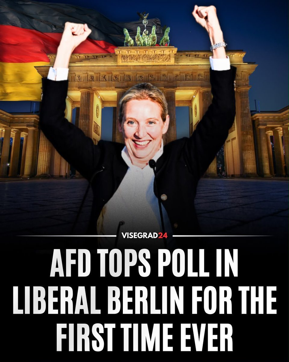 L'Alternative pour l'Allemagne (AfD) est arrivée en tête d'un sondage d'opinion à Berlin pour la première…