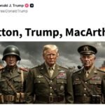 Trump partage l'image de lui par l'IA avec les généraux Patton et MacArthur.
