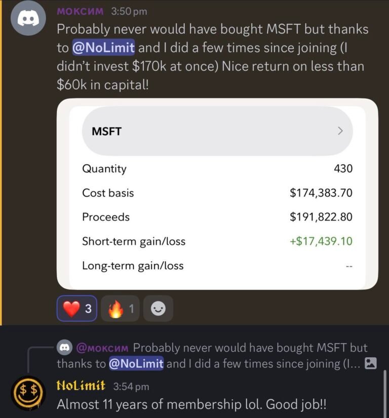 Un membre vient de récupérer 11 ans d'adhésion sur ONE TRADE.
