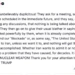 Le président Trump se plaint dans un message publié ce matin que les dirigeants iraniens sont «…