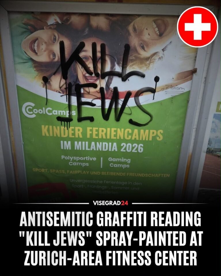 Des graffitis antisémites indiquant "KILL JEWS" ont été peints à la bombe au Fitnesspark Milandia à…