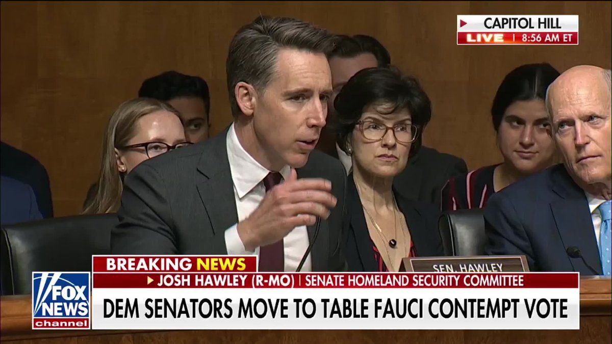MAINTENANT : Le sénateur Josh Hawley dénonce le refus du Dr Anthony Fauci de répondre aux questions sur…