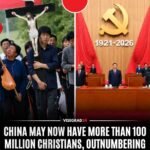 Les chiffres officiels chinois font état d'environ 44 millions de chrétiens (environ 38 millions de…
