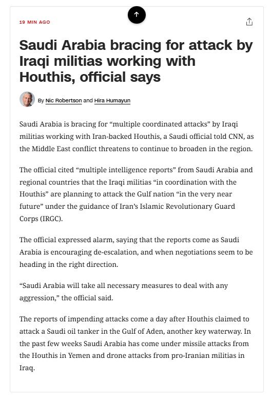 Un responsable saoudien a déclaré à CNN que l'Arabie saoudite s'attend à « de multiples attaques…