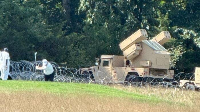 Trump joue au golf sous un bouclier antimissile pendant que Avenger garde le fairway de Bedminster