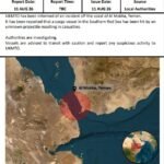 Un cargo a été touché par un projectile inconnu au large d'Al Mokha, au Yémen, dans le sud de la mer Rouge.
