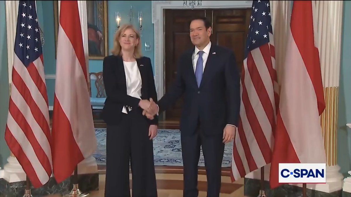 Le secrétaire d'État américain Marco Rubio a rencontré la ministre autrichienne des Affaires étrangères…