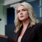 Karoline Leavitt, qui quittera son poste d'attachée de presse de la Maison Blanche à la fin du mois,…