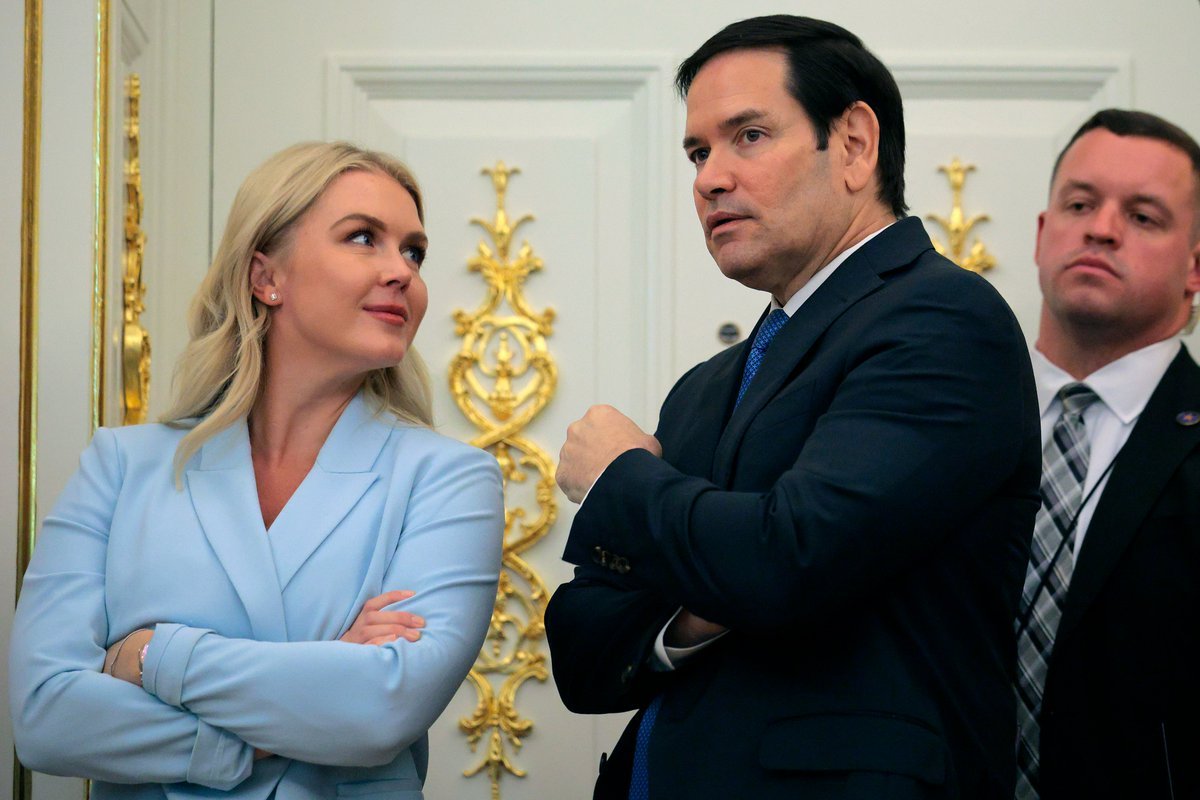 Le secrétaire d'État Marco Rubio envoie un message d'adieu à Karoline Leavitt avant son départ de…