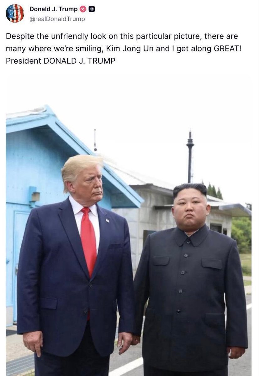 Le président américain Donald J. Trump dans un article publié plus tôt sur TruthSocial : "Malgré le regard…