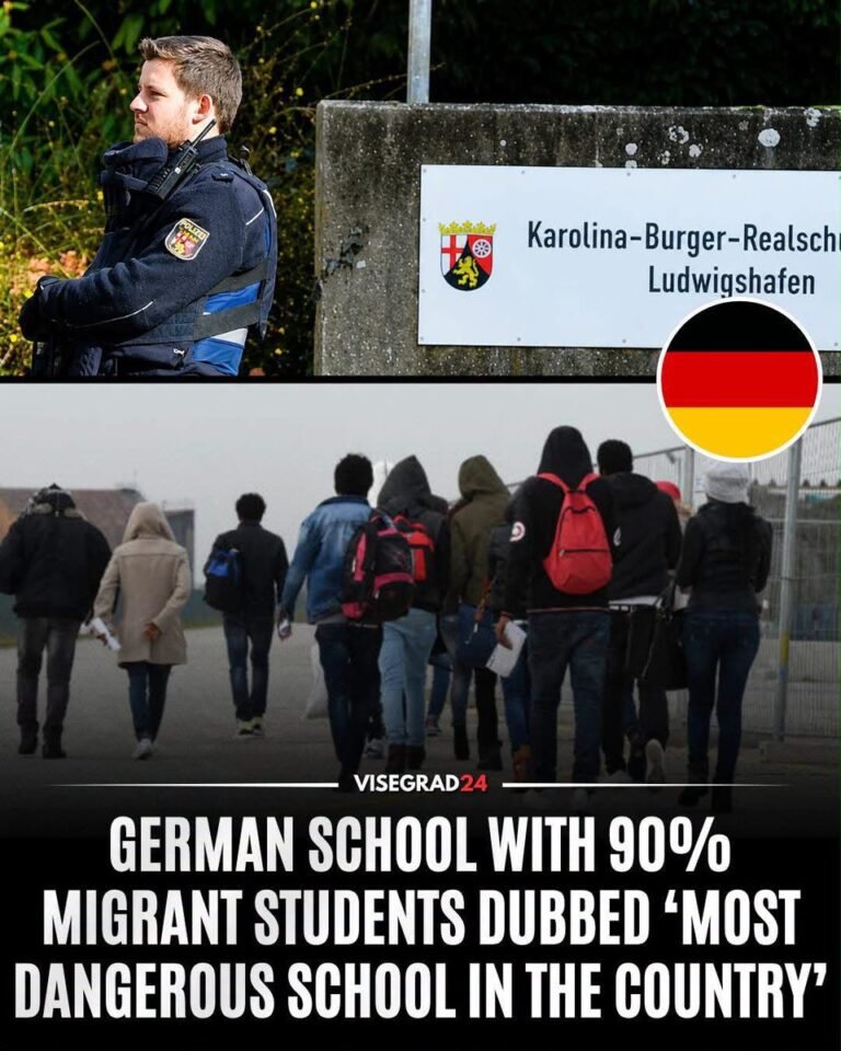 L'école Karolina-Burger-Realschule Plus de Ludwigshafen, en Allemagne, où environ 90 % des élèves sont…
