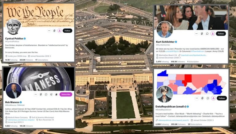 Le Pentagone a placé plusieurs vétérans militaires conservateurs très suivis sur les réseaux sociaux dans…