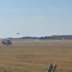 F-22A Raptor 05-4104/FF « SPAD 01 », vu dans le circuit RAF Fairford après une sortie monétaire cet…