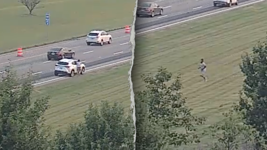 Un homme de l'Ohio fuyant la police à pied saute sur une voiture en mouvement et tente de prendre le contrôle avant de tomber : police
