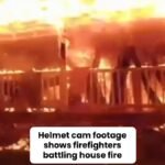 Des images dramatiques filmées avec un casque montrent des pompiers luttant contre un important incendie…