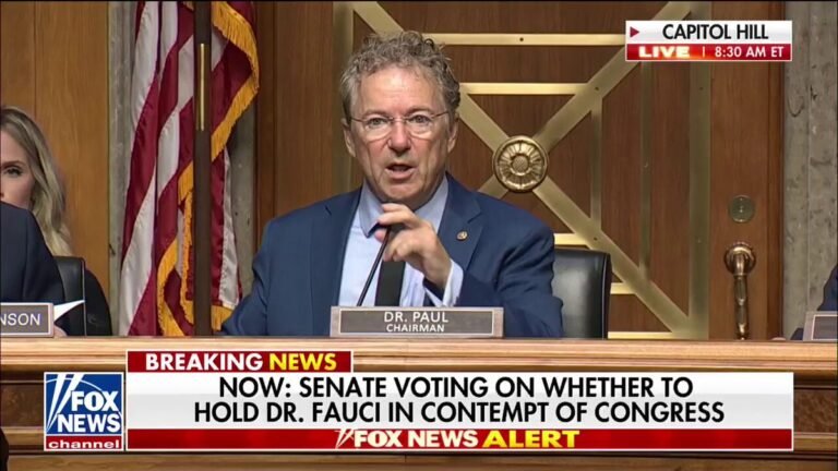 CE QUI SE PASSE MAINTENANT : Le président du Comité sénatorial de la sécurité intérieure, Rand Paul,…