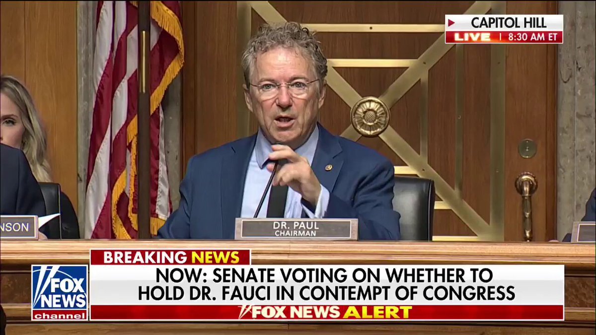 CE QUI SE PASSE MAINTENANT : Le président du Comité sénatorial de la sécurité intérieure, Rand Paul,…