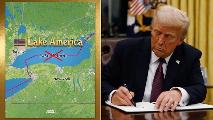 Trump renomme officiellement le lac Ontario en « Lake America »