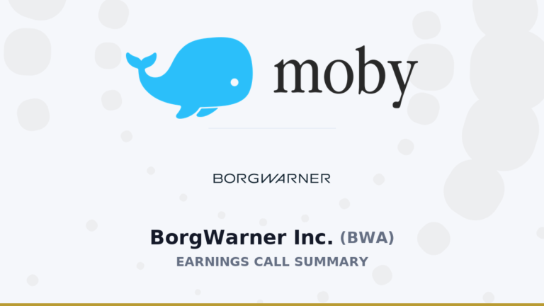 BorgWarner Inc. Résumé de l'appel aux résultats du deuxième trimestre 2026
