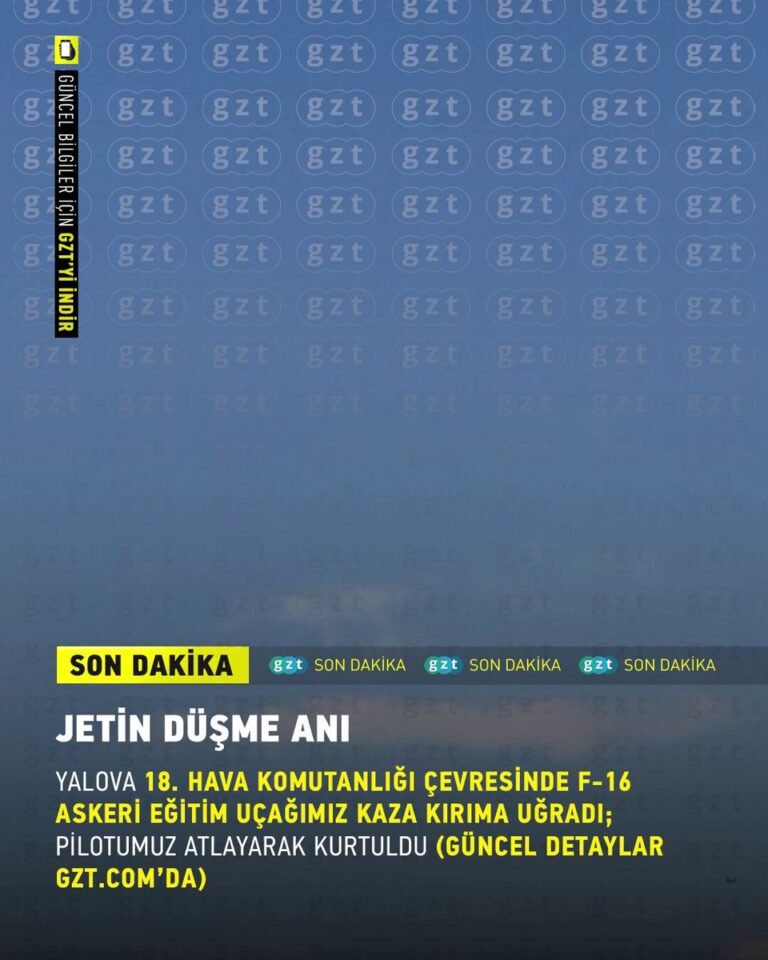 Un F-16 de l'armée de l'air turque s'est écrasé mercredi à Yalova, en Turquie.