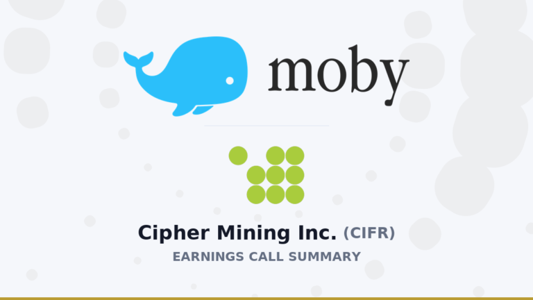 Cipher Mining Inc. Résumé de l'appel aux résultats du deuxième trimestre 2026