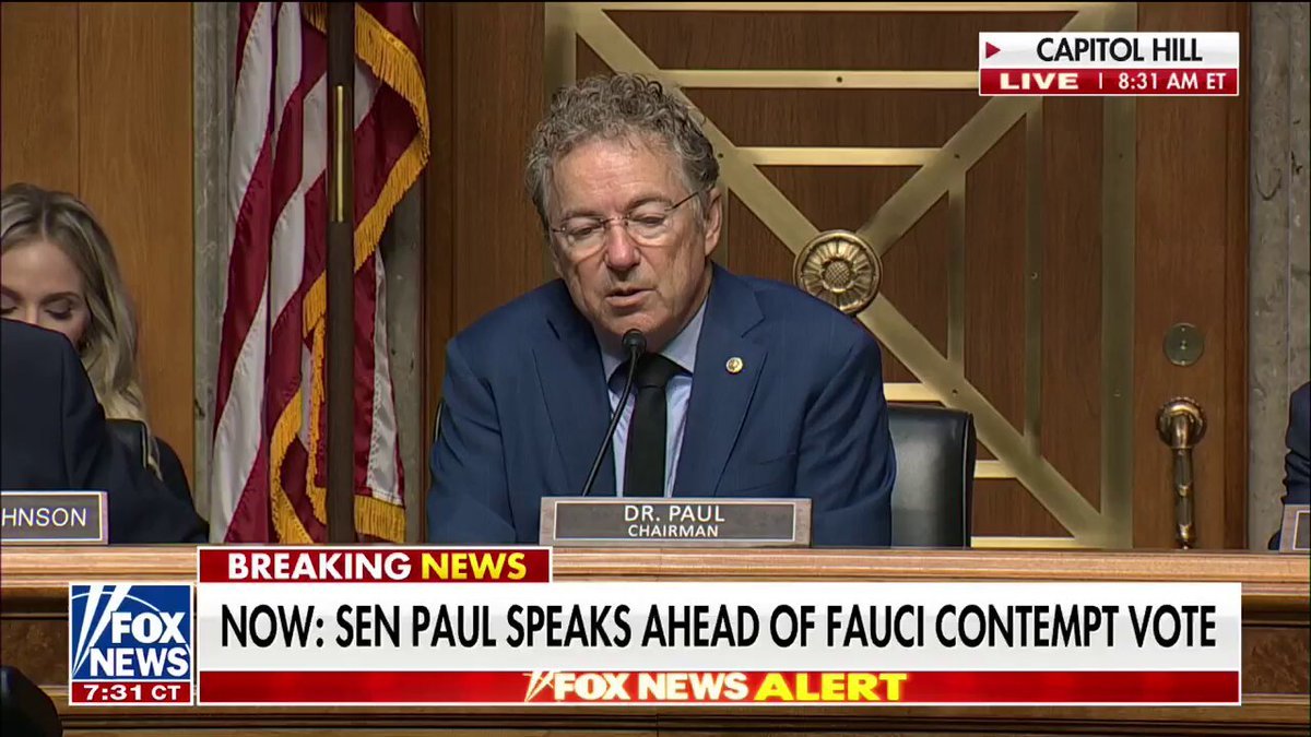 NOUVEAU : Le sénateur Rand Paul souligne les luttes du peuple américain avant le vote du Sénat sur Fauci…
