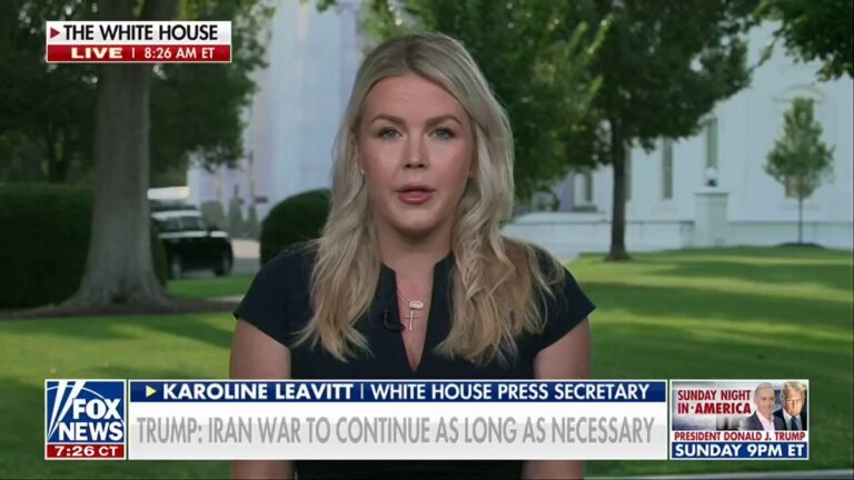 La Maison Blanche affirme que le régime iranien est déjà ébranlé et que le président Trump tire « tous les…