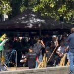 Les musulmans chiites sont sur le point de commencer leur marche Arbaeen à Marble Arch, dans le centre de…