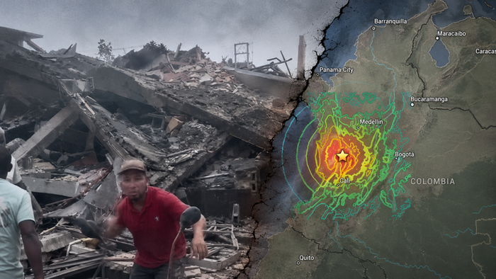 Des images horribles montrent des bâtiments en ruine alors que le bilan des victimes du séisme en Colombie dépasse les 111