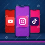 social-media-instagram-youtube-tiktok-icons-smartphone-d-rendered-social-media-instagram-youtube-tiktok-icons-smartphone-256209787