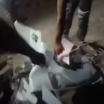 Des séquences vidéo publiées en ligne montrent l'épave d'un véhicule aérien sans pilote non identifié,…