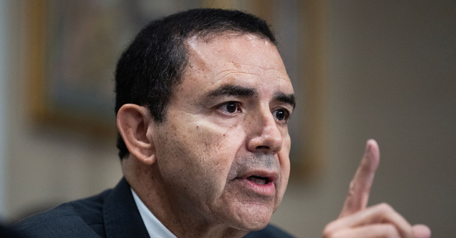 EXCLUSIF – Un employé municipal utilisant un camion de travaux publics semble installer le panneau de campagne du représentant démocrate Henry Cuellar