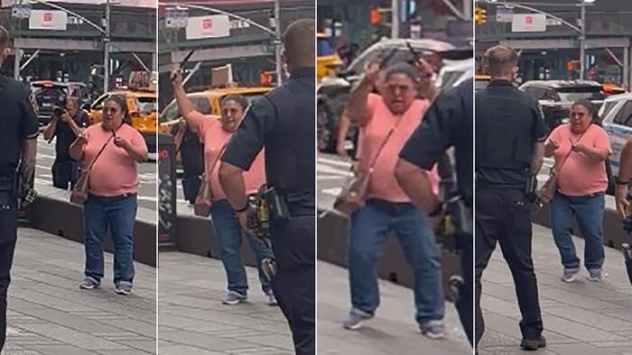 Une femme maniaque brandissant un couteau abattue à Times Square