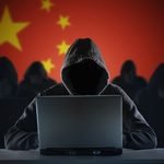 Many chinese hackers in troll farm. Privacy and security concept.