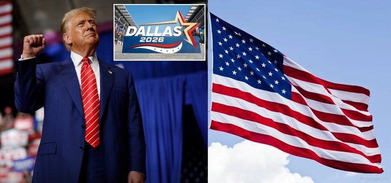 trump_dallas_flag_side_by_side